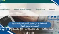 الاستعلام عن صدور تأشيرة من القنصلية السعودية برقم الجواز