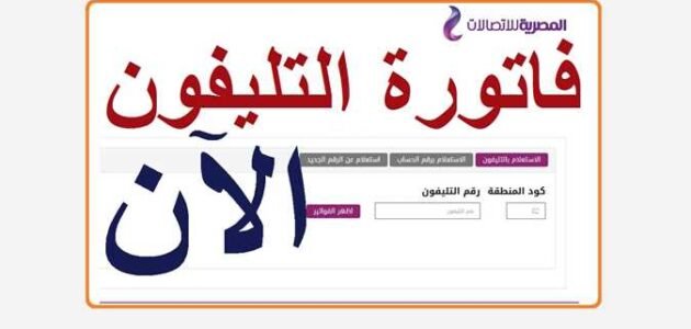 فاتورة التليفون الأرضي عن شهر مارس 2023 من موقع المصرية للاتصالات