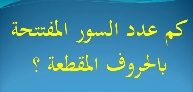 كم عدد السور التي ابتدأت بالحروف المقطعة الم – خليجنا نت