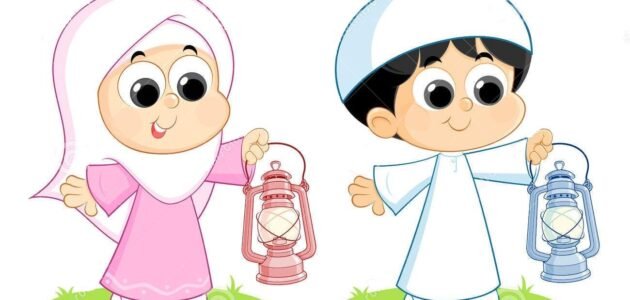 بطاقة تهنئة رمضان للاطفال جاهزة 2023