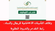 اشتراطات وشروط التقديم على وظائف التأمينات الاجتماعية 2023