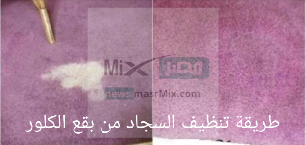طريقة تنظيف السجاد من بقع الكلور بمكونات فعالة وقوية هيرجع جديد 