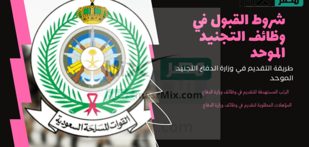 وزارة الدفاع التجنيد الموحد تعلن عن فتح باب التسجيل للوظائف تعرف على كافة التفاصيل