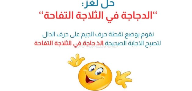 لغز الدجاجة في الثلاجة التفاحة الحل بالتفصيل