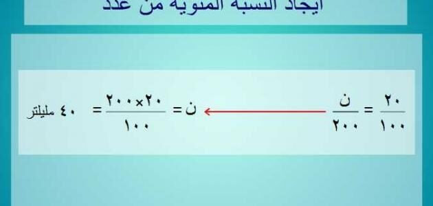 طريقة حساب النسبه المئويه من عدد 1 طريقة حساب النسبه المئويه من عدد