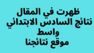 نتائج السادس الابتدائي في العراق 2023 بالاسم ورقم الطالب للخارجين بنات وبنين من خلال موقع نتائجنا