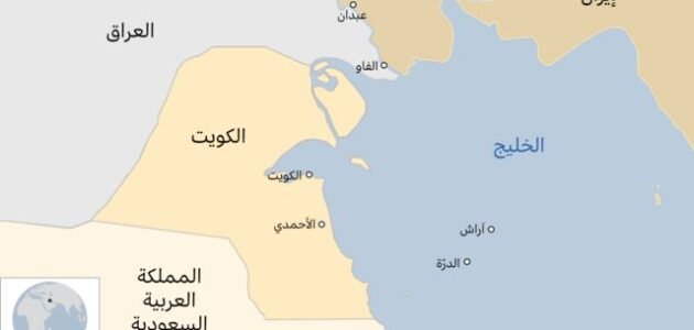 اين موقع حقل الدرة للغاز خريطة