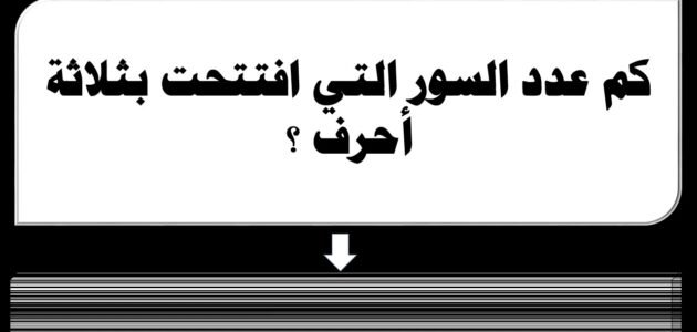 كم عدد السور القرآنية التي بدأت بثلاث حروف