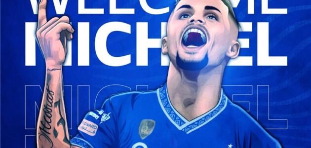 من هي زوجة ميشيل ديلغادو لاعب الهلال