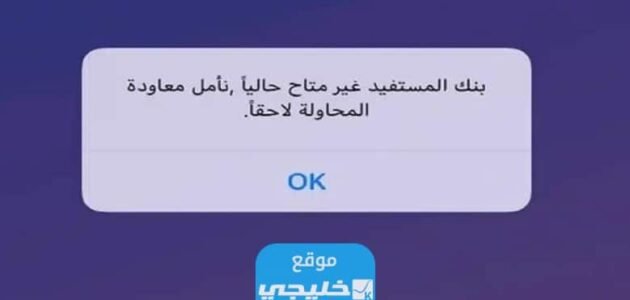 ماذا يعني بنك المستفيد غير متاح حاليا