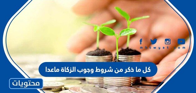 كل ما ذكر من شروط وجوب الزكاة ما عدا