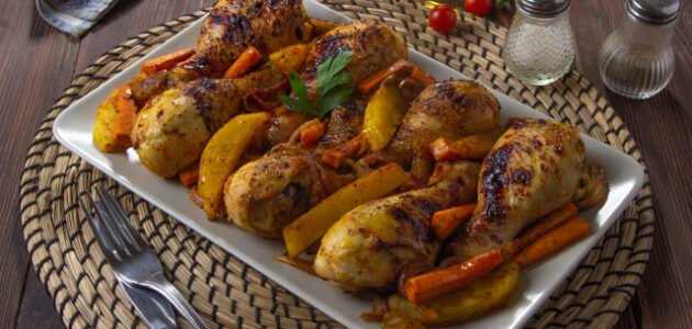 طريقة تحضير طاجن الفراخ بالخضار في المنزل بسهولة