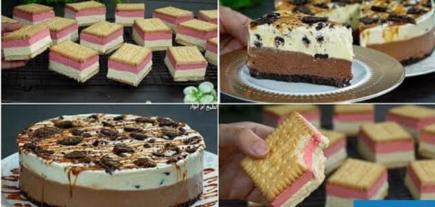 ايس كريم ساندوتش وايس كريم كيك بطريقة سهلة جداً