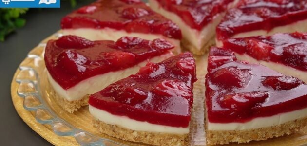 ألذ تشيز كيك بدون فرن وبدون جيلاتين أو كريمة سهل التحضير