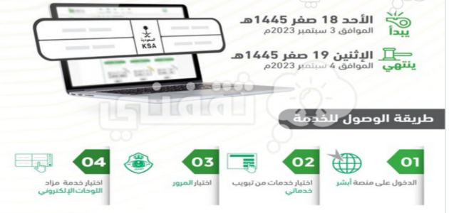 آلية الدخول إلى مزاد اللوحات الإلكتروني وشروط المشاركة