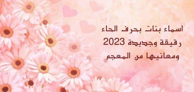 اسماء بنات بحرف الحاء رقيقة وجديدة من المعجم