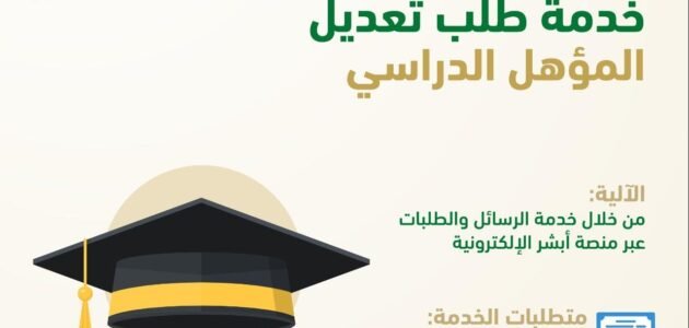 “منصة أبشر” تعرف على تعديل المؤهل الدراسي إلكترونياً