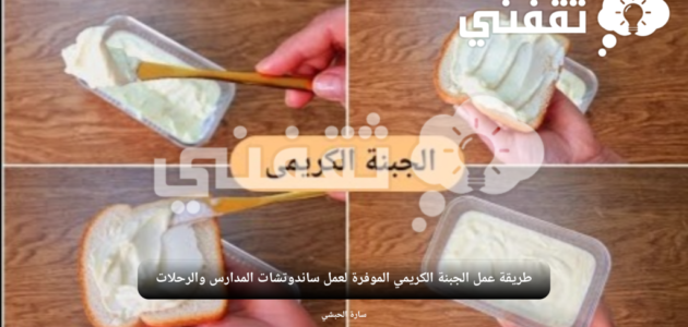 طريقة عمل الجبنة الكريمي الموفرة لعمل ساندوتشات المدارس والرحلات