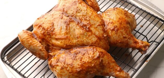 طريقة عمل الفراخ المشوية بتتبيلة الحاتي الرائعة لدجاج جوسي ولذيذ