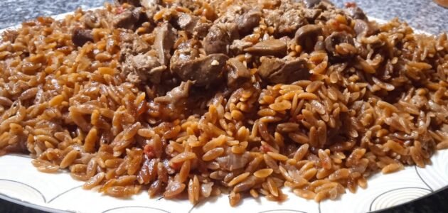 طريقة عمل طاجن الكبد والقوانص بلسان العصفور مثل طباخين الأفراح