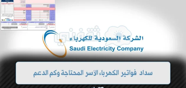 سداد فواتير الكهرباء مستفيدي الضمان والأسر المحتاجة وكم دعم فاتورة الكهرباء
