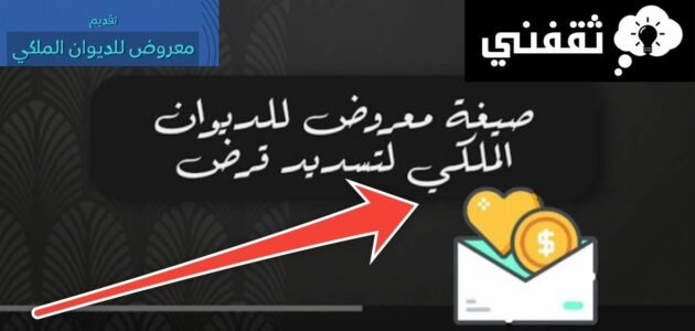 صيغة معروض للديوان الملكي لتسديد قرض وطرق التواصل في ثواني 1445