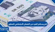 كم يستلم الفرد من الضمان الاجتماعي المطور 1445