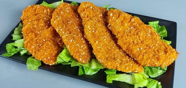 طريقة عمل سكالوب الدجاج مثل المطاعم مقرمش وهش ولذيذ